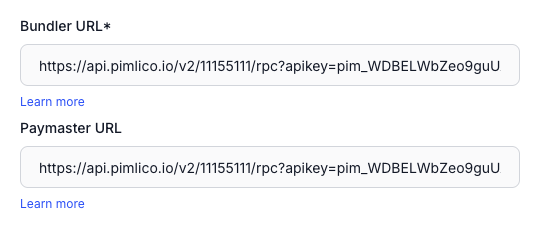 Configure Bundler & Paymaster